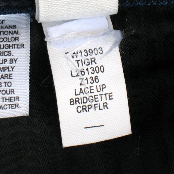 Lucky Brand Lace Up Bridgette Capri Flare Sz 6 - Picture 9 of 9